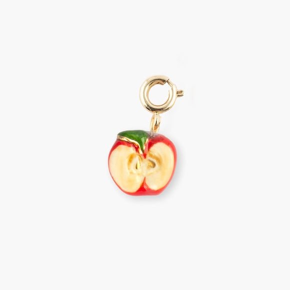 Charm Manzana Nach Bijoux, porcelana pintada a mano - Leontina Joyas Chile