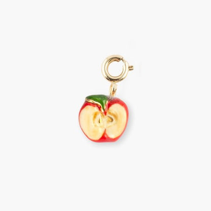 Charm Manzana Nach Bijoux, porcelana pintada a mano - Leontina Joyas Chile
