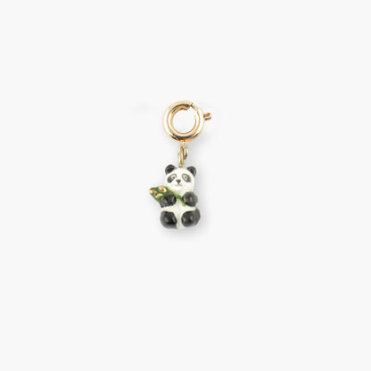 Charm Oso Panda Nach Bijoux, porcelana pintada a mano - Leontina Joyas Chile