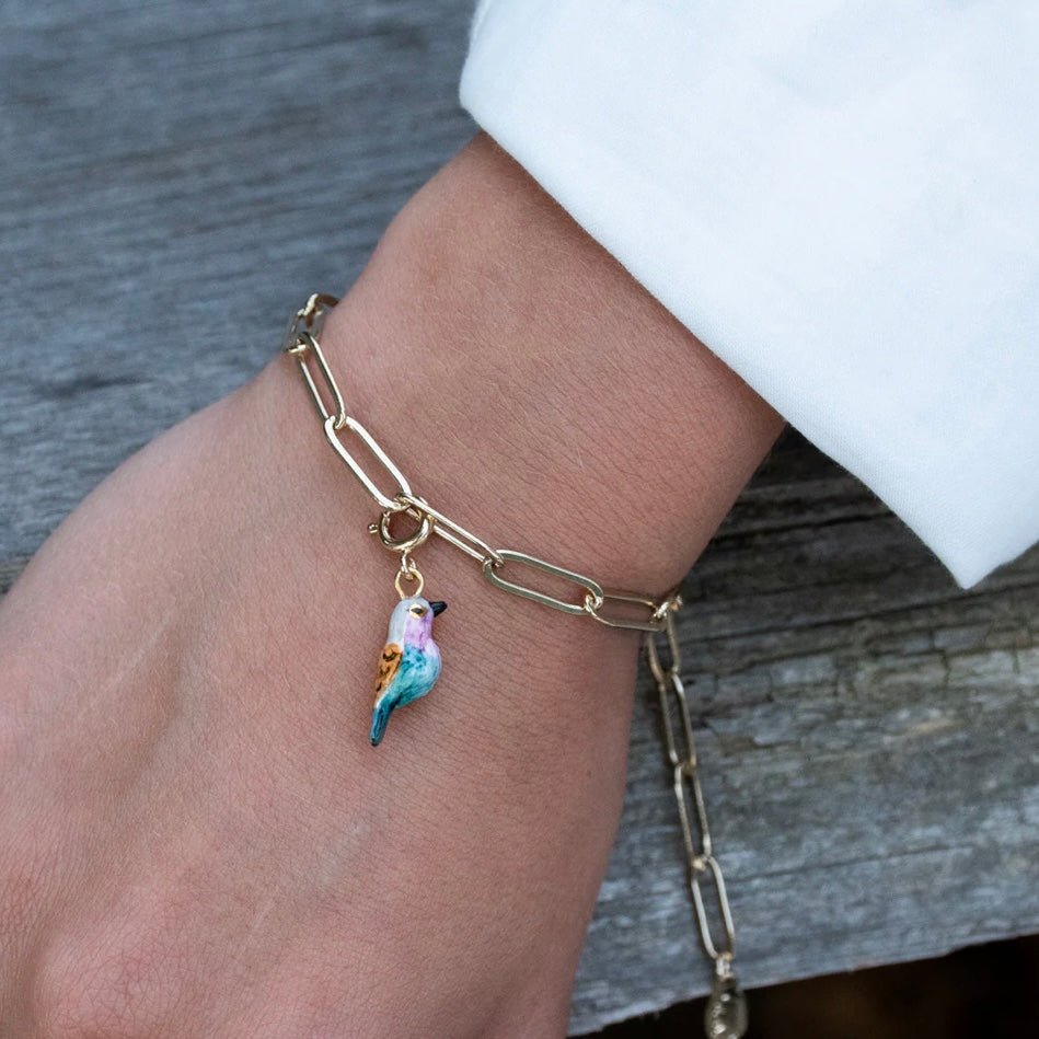 Charm Pájaro Rollier - Leontina Joyas