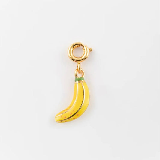 Charm Plátano Nach Bijoux, porcelana pintada a mano - Leontina Joyas Chile