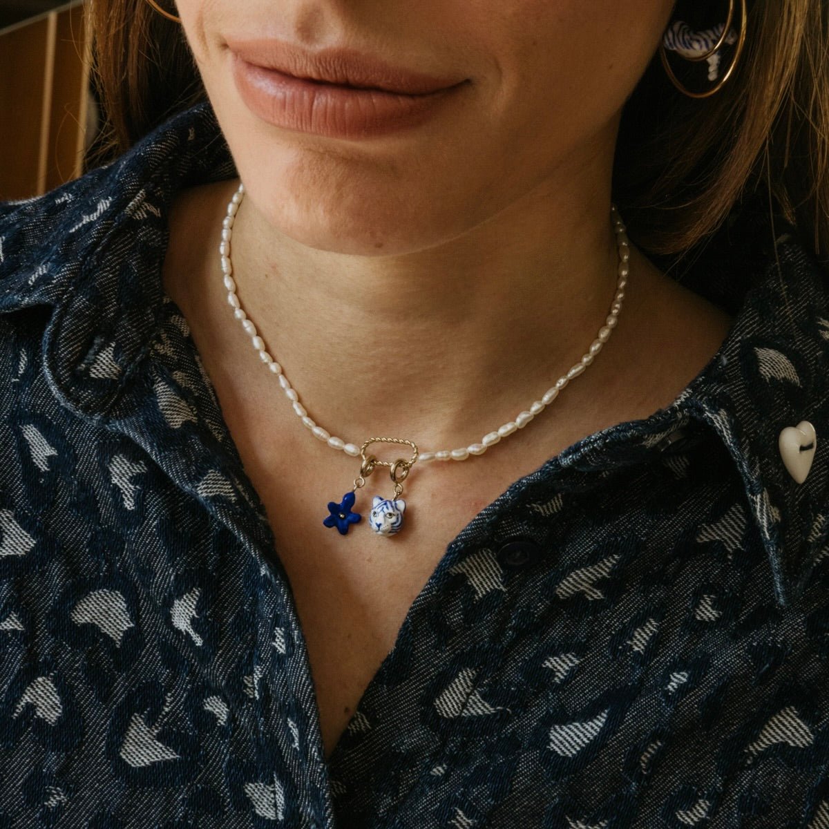 Charm Tigre Azul - Leontina Joyas