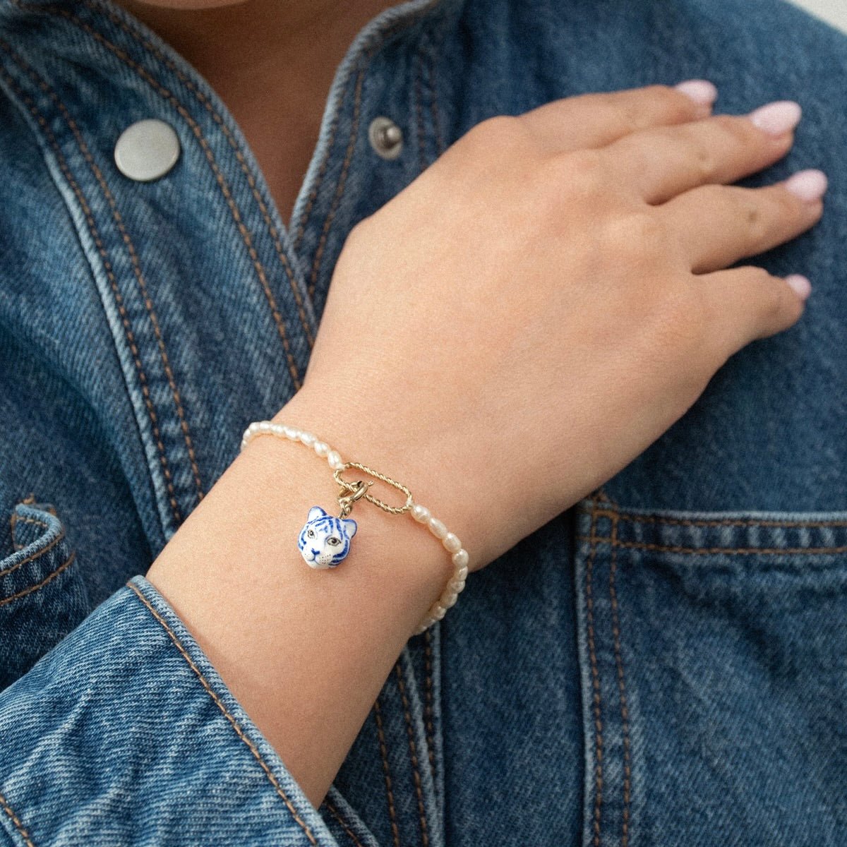 Charm Tigre Azul - Leontina Joyas