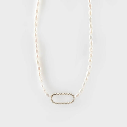 Collar de perlas de río naturales - Leontina Joyas Chile
