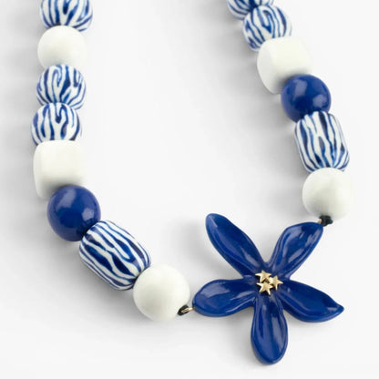Maxi Collar Jazmín Azul - Leontina Joyas