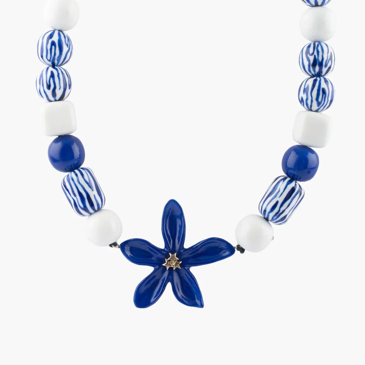 Maxi Collar Jazmín Azul - Leontina Joyas