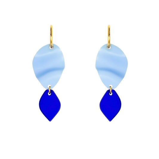 Aros Midi Poema Papiroga, acrílico (metacrilato), diseño español - Leontina Joyas Chile