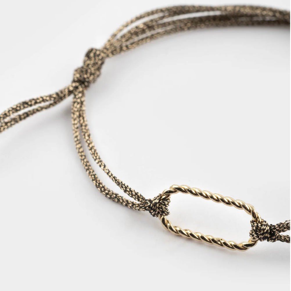 Pulsera Cordón Dorado - Leontina Joyas