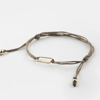 Pulsera Cordón Dorado Nach Bijoux - Leontina Joyas Chile